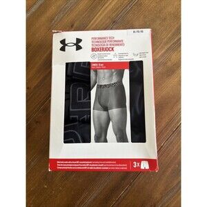 3-Pack UNDER ARMOUR Performance Tech 3" Boxerjock Black XL Free Shipping
